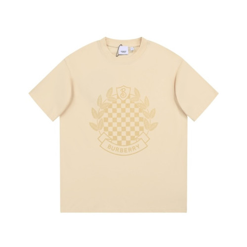 버버리 남성 아이보리 크루넥 반팔티 - Burberry Mens Ivory Short Sleeved Tshirts - bu234x