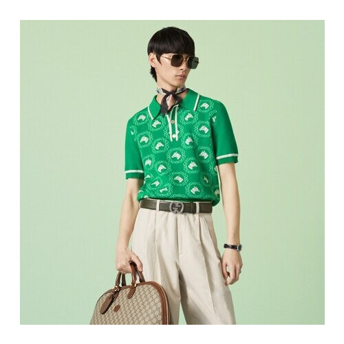 구찌 남/녀 그린 폴로 반팔티 - Gucci Unisex Green Short sleeved Tshirts - gu885x
