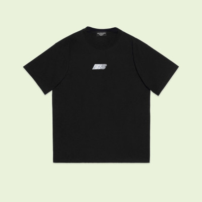 발렌시아가 남성 블랙 크루넥 반팔티 - Balenciaga Mens Black Short sleeved Tshirts - ba533x