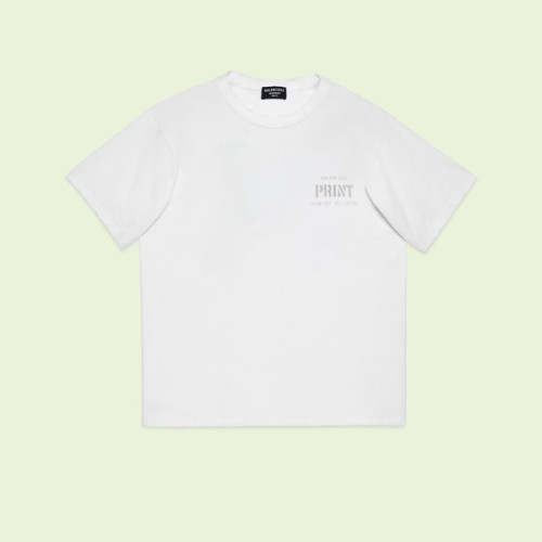 발렌시아가 남성 화이트 크루넥 반팔티 - Balenciaga Mens White Short sleeved Tshirts - ba538x