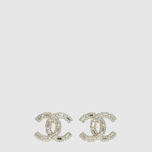 샤넬 여성 크리스탈 펄 스터드 이어링 - Chanel Womens Crystal Pearl Stud Earring - acc163x