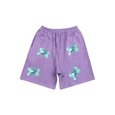 웰던 남/녀 캐쥬얼 퍼플 반바지- Welldone Unisex Purple Half-pants - wel91x