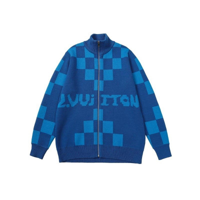 루이비통 남성 블루 터틀넥 니트 - Louis vuitton Mens Blue Sweaters - lv1673x