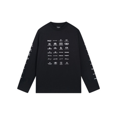 발렌시아가 남/녀 블랙 맨투맨 - Balenciaga Unisex Black Tshirts - ba549x