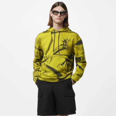 루이비통 남성 옐로우 후드티 - Louis vuitton Mens Yellow Hoodie - lv1696x