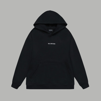 발렌시아가 남/녀 블랙 후드티 - Balenciaga Unisex Black Hoodie - ba554x