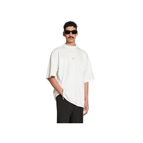 발렌시아가 남성 화이트 크루넥 반팔티 - Balenciaga Mens White Short sleeved Tshirts - ba556x