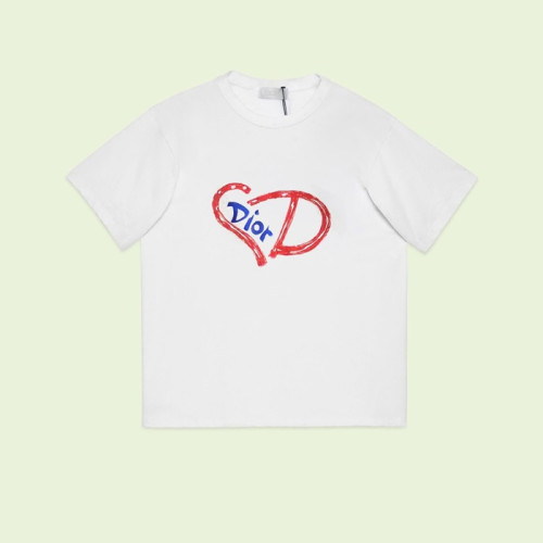 디올 남성 화이트 크루넥 반팔티 - Dior Mens White Short sleeved Tshirts - di615x
