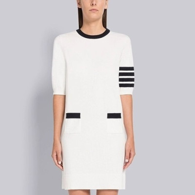 톰브라운 여성 화이트 원피스 - Thom Browne Womens White One-pieces - th80x