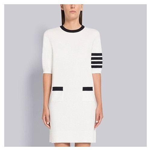 톰브라운 여성 화이트 원피스 - Thom Browne Womens White One-pieces - th80x