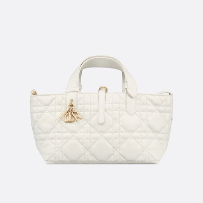 디올 여성 화이트 토트백 - Dior Womens White Tote Bag - di622x