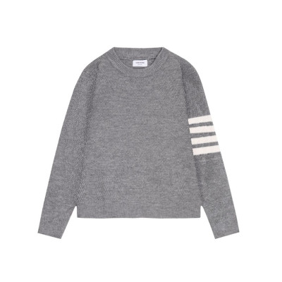 톰브라운 남성 그레이 니트 - Thom Browne Mens Gray Knits - th87x