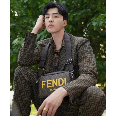 펜디 남성 모던 카키 슈트 자켓 - Fendi Mens Khaki Suit Jackets - fe184x