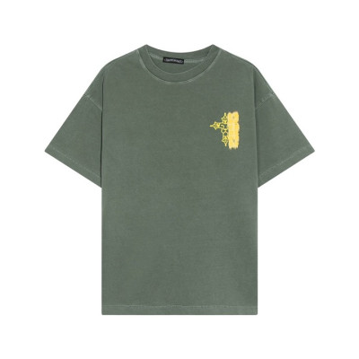 크롬하츠 남성 카키 크루넥 반팔티 - Chrom Hearts Mens Khaki Short sleeved Tshirts - ch195x