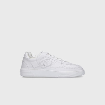 샤넬 남/녀 카프스킨 화이트 스니커즈 【매장-190만원대】 - Chanel Unisex White Sneakers - ch505x