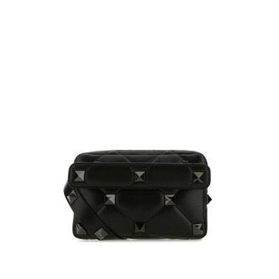 발렌티노 여성 스몰 로만 스터드 나파 가죽 크로스바디백 【매장-400만원대】 - Valnentino Womens Black Pouch - va317x