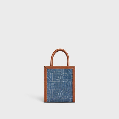 셀린느 여성 올 오버 프린트 미니 버티컬 카바스백 【매장 300만원대】 - Celine Womens Blue Tote Bag - ce208x