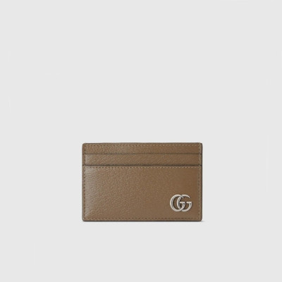 구찌 남성 GG 마몽 카드 케이스 ‎657588 DJ20F 2801 - Gucci Mens Khaki Card Case - gu975x