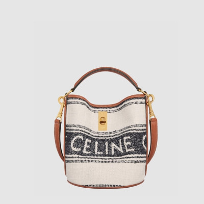 셀린느 여성 자카드 틴 버킷 16 백 - Celine Womens Jacquard Tin Bucket 16 Bag - ce211x
