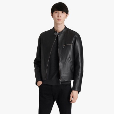 벨루티 남성 블랙 가죽 자켓 - Berluti Mens Black Jackets - ber199x