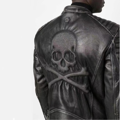 필립플레인 남성 블랙 가죽 자켓 - Philipp Plein Mens Black Jackets - phi0175x