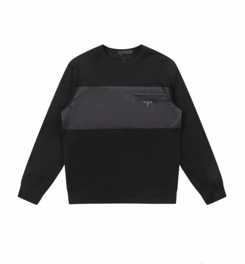 프라다 남자 크루넥 블랙 맨투맨 - Prada Mens Black Tshirts - pr731x