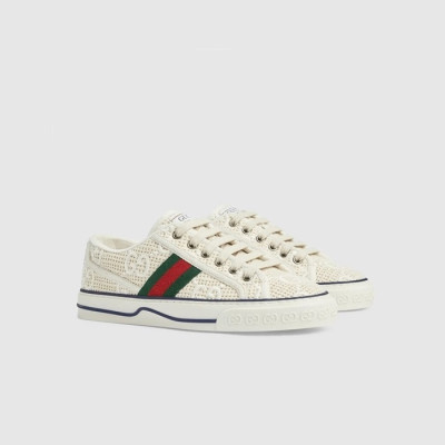 구찌 남/녀 테니스 1977 화이트 스니커즈 【매장-110만원대】 - Gucci Unisex White Sneakers - gu987x