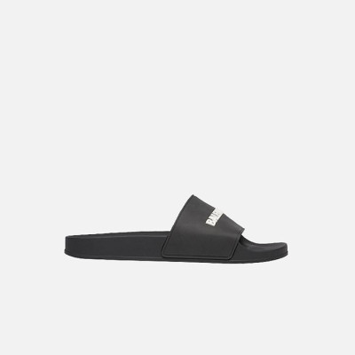 발렌시아가 남성 블랙 화이트 풀 슬라이드 샌들 【매장-80만원대】 - Balenciaga Mens Black Slippers - ba632x