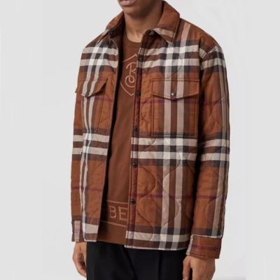 버버리 남성 체크 브라운 자켓 - Burberry Mens Brown Jackets - bu304x