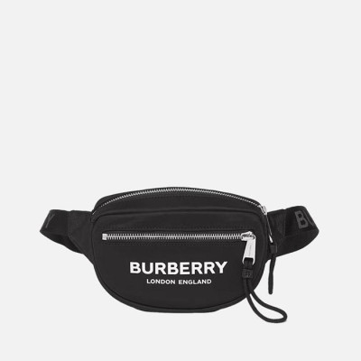 버버리 남/녀 로고 프린트 백 【매장-110만원대】 - Burberry Unisex Black Hip-sack - bu307x