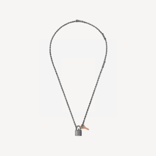 루이비통 LV 남성 패드락 펜던트 목걸이 M01149 【매장-100만원대】 - Louis vuitton Mens Charcoal Necklace - acc225x