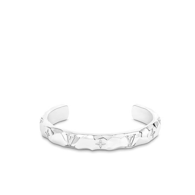 루이비통 남성 모노그램 커프 브레이슬릿 【매장-100만원대】 - Louis vuitton Mens White Gold Bangle - acc266x