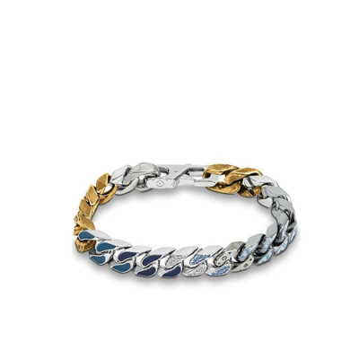 루이비통 남성 모노그램 체인 브레이슬릿 실버 【매장-400만원대】 - Louis vuitton Mens White Gold Bangle - acc267x