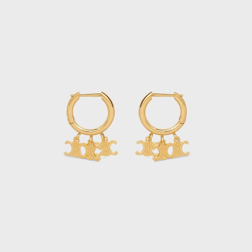 셀린느 여성 트리옹프 트리오 후프 골드 귀걸이 【매장-110만원대】 - Celine Womens Yellow Gold Earing - acc287x