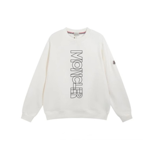 몽클레어 남성 화이트 크루넥 긴팔티 - Moncler Mens White Tshirts - mo189x