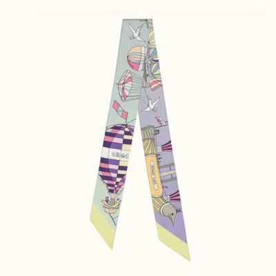 에르메스 여성 Les Folies du Ciel 트윌리 자주색 【매장-60만원대】 - Hermes Womens Purple Scarf - acc350x