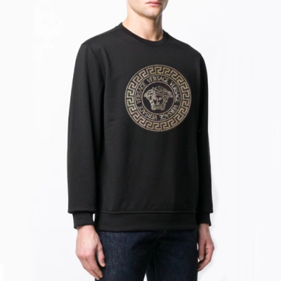 베르사체 남성 블랙 크루넥 맨투맨- Versace Mens Black Tshirts - ve117x