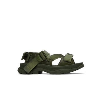 알렉산더 맥퀸 남/녀 웹 스트랩 트레드 샌들【매장-110만원대】 - Alexander McQueen Unisex Khaki Sandals - aq02x