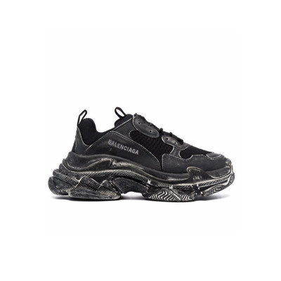 발렌시아가 남/녀 트리플 S 페이드 블랙 스니커즈 【매장-180만원대】 - Balenciaga Unisex Black Sneakers - ba691x