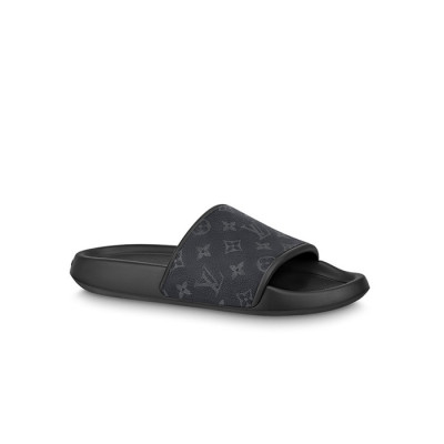 루이비통 남/녀 워터프런트 블랙 뮬 슬리퍼 【매장-110만원대】 - Louis vuitton Unisex Black Slippers - lv1919x