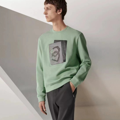 에르메스 남성 모던 그린  맨투맨 - Hermes Mens Green  Tshirts - he320x