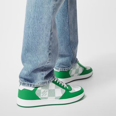 루이비통 남성 리볼리 체크 그린 로우탑 스니커즈 【매장-150만원대】 - Louis vuitton Mens Green Sneakers - lv1930x