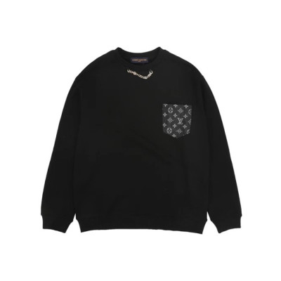 루이비통 남성 블랙 맨투맨 - Louis vuitton Mens Black Tshirts - lv1927x