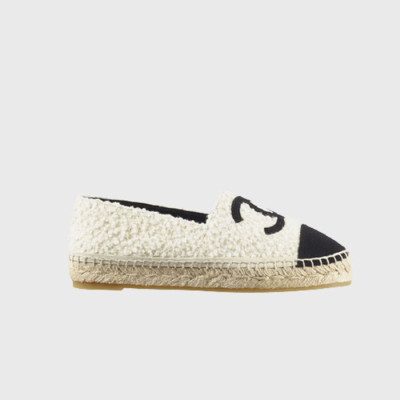 샤넬 여성 에스파드리유 트위드 패브릭 & 아이보리 블랙 【매장-250만원대】 - Chanel Womens Ivory Slip-on - ch546x