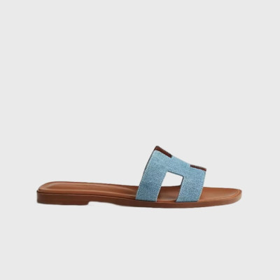 에르메스 여성 오란 샌들 【매장-150만원대】 - Hermes Womens Blue Slippers - he376x