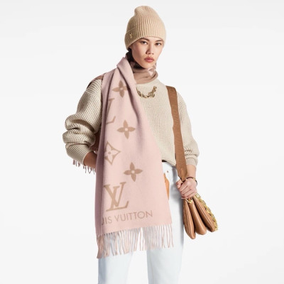 루이비통 여성 핑크 머플러 - Louis vuitton Womens Pink Muffler - lv1983x