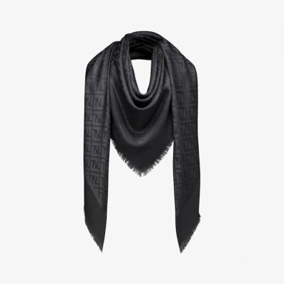 펜디 여성 블랙 머플러 - Fendi Womens Black Muffler - fe537x