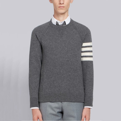 톰브라운 남성 그레이 니트 - Thom Browne Mens Gray Knits - th102x