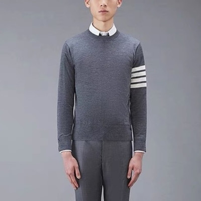 톰브라운 남성 그레이 니트 - Thom Browne Mens Gray Knits - th104x