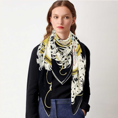 에르메스 여성 블랙 스카프 - Hermes Womens Black Scarf - he438x